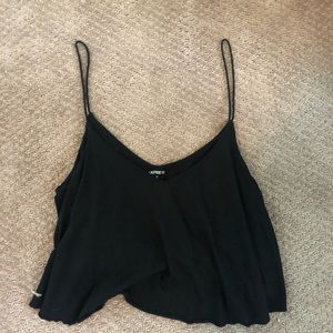 Black Flowy Crop Top